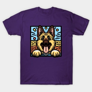 German Shephard Cartoon T-Shirt